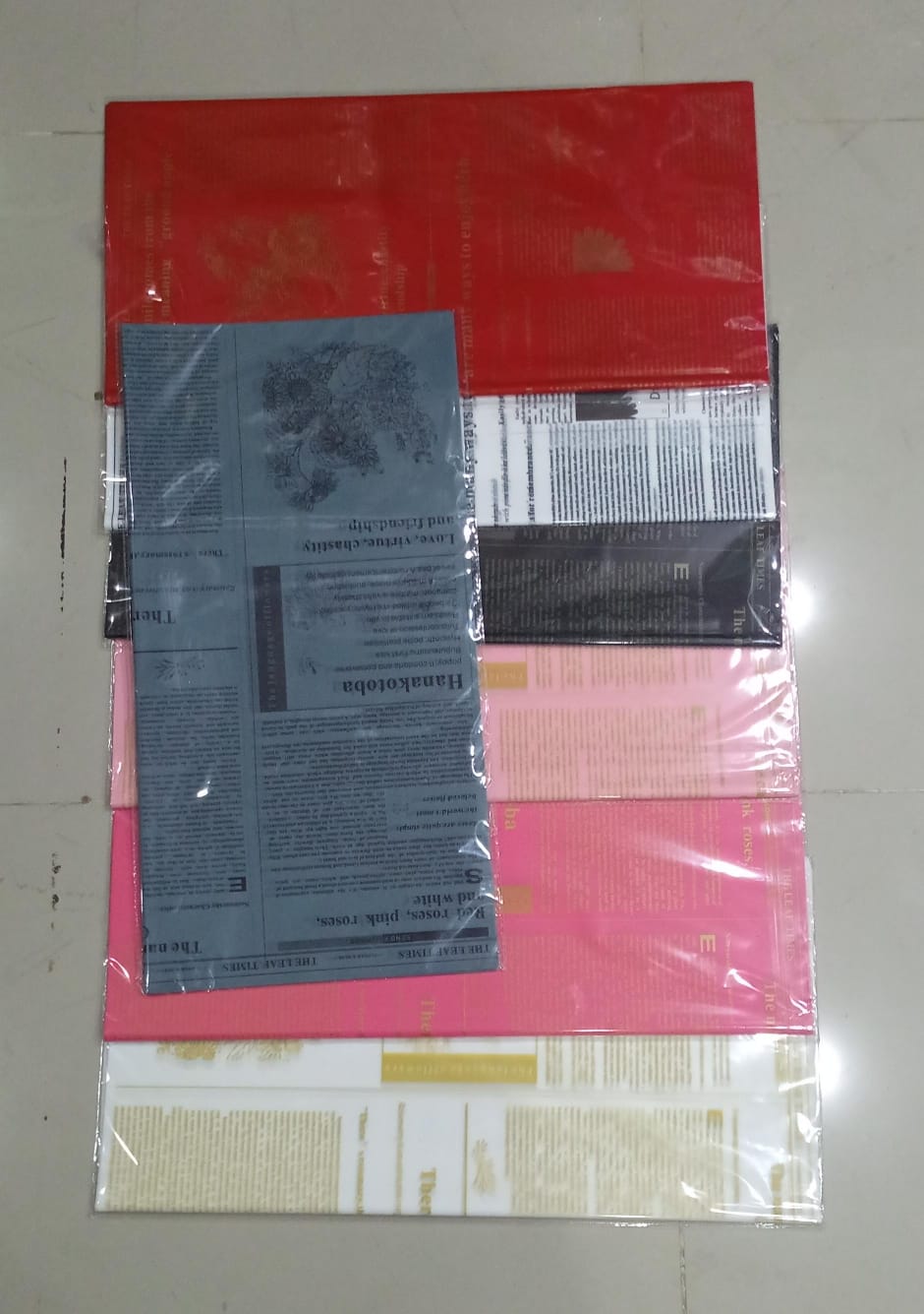 Printed Unique and best Quality Gift Flower and booked Wrapping Sheet. - Image 2