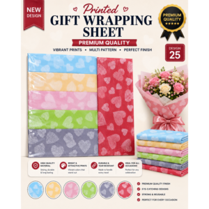 Heart Print Gift Flower and Bouquet Wrapping Sheets