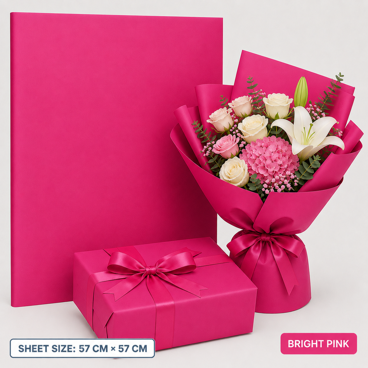 Elegant Plain Gift Flower and Booked Wrapping Sheets - Image 7