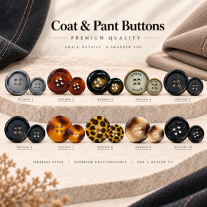 Premium Coat & Pant Buttons – Assorted Designs