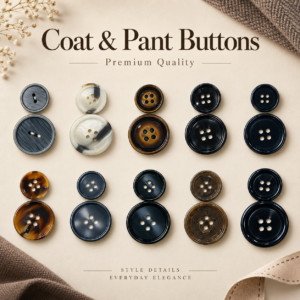 Premium Coat & Pant Buttons – Assorted Colors