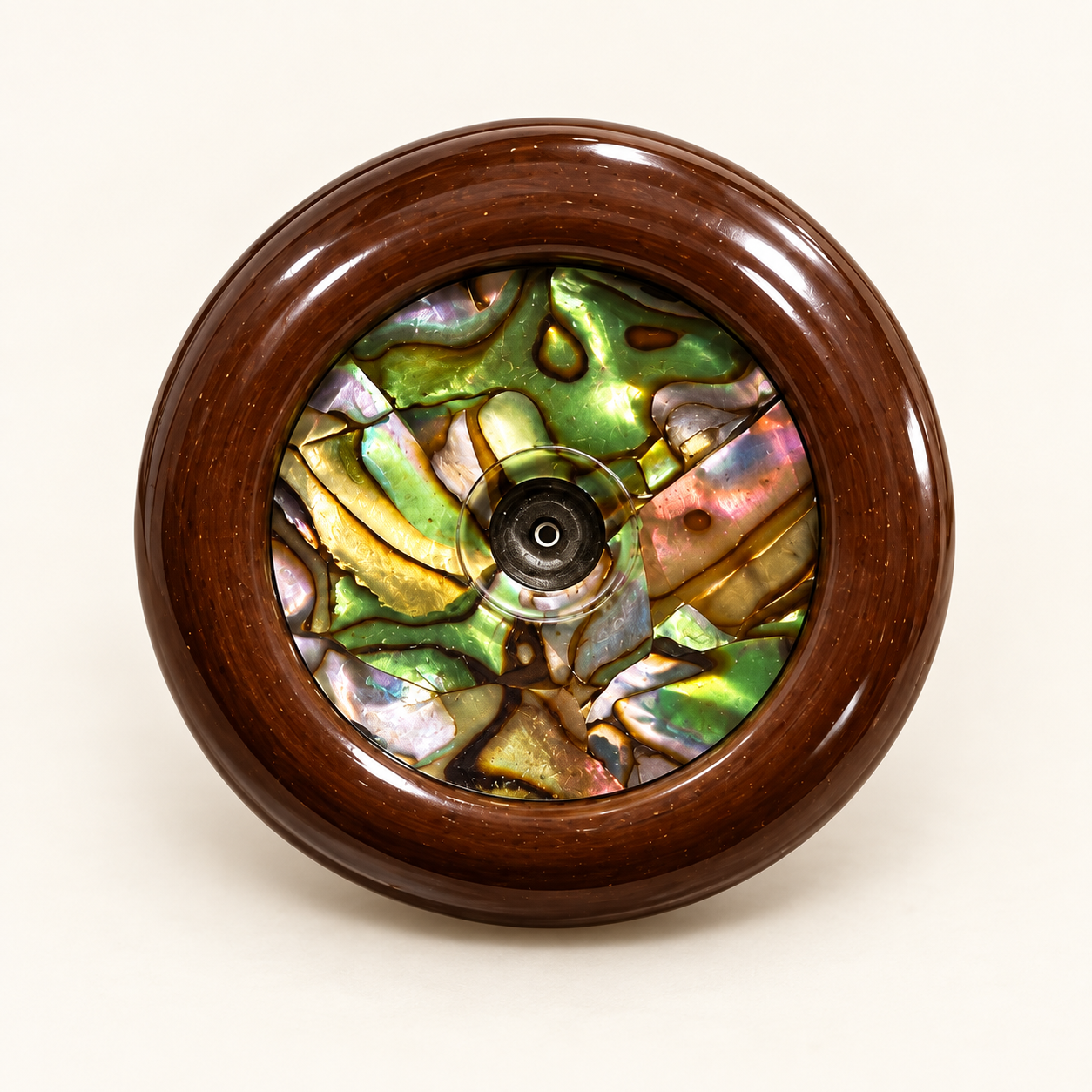 Shell Mosaic Button – Brown - Image 2
