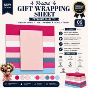 Elegant Plain Gift Flower and Booked Wrapping Sheets