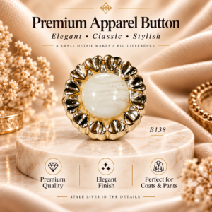 Premium Pearl Floral Apparel Button.
