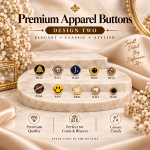 Premium Decorative Collection Buttons.