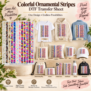 Decorative Floral Border Sticker Sheet.