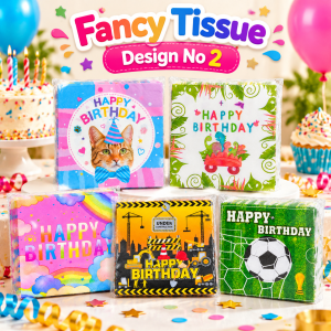 Fancy Tissue Design No. 2 – Happy Birthday Party Tissues