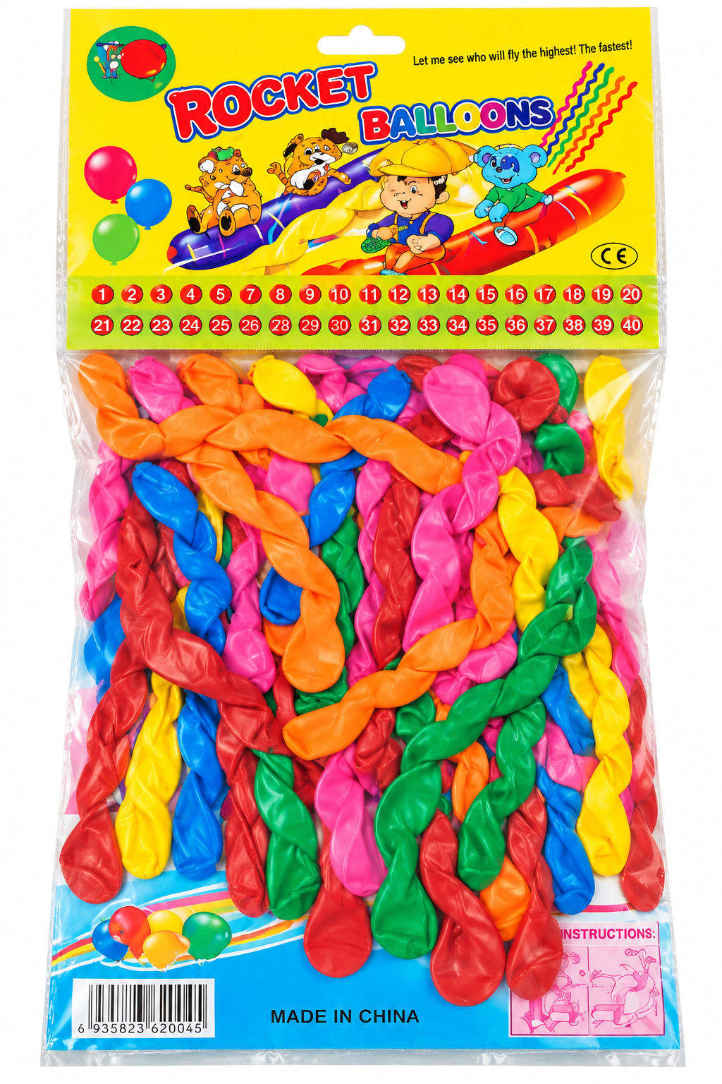 Rocket Balloons – Colorful Assorted Latex Balloons. - Image 2