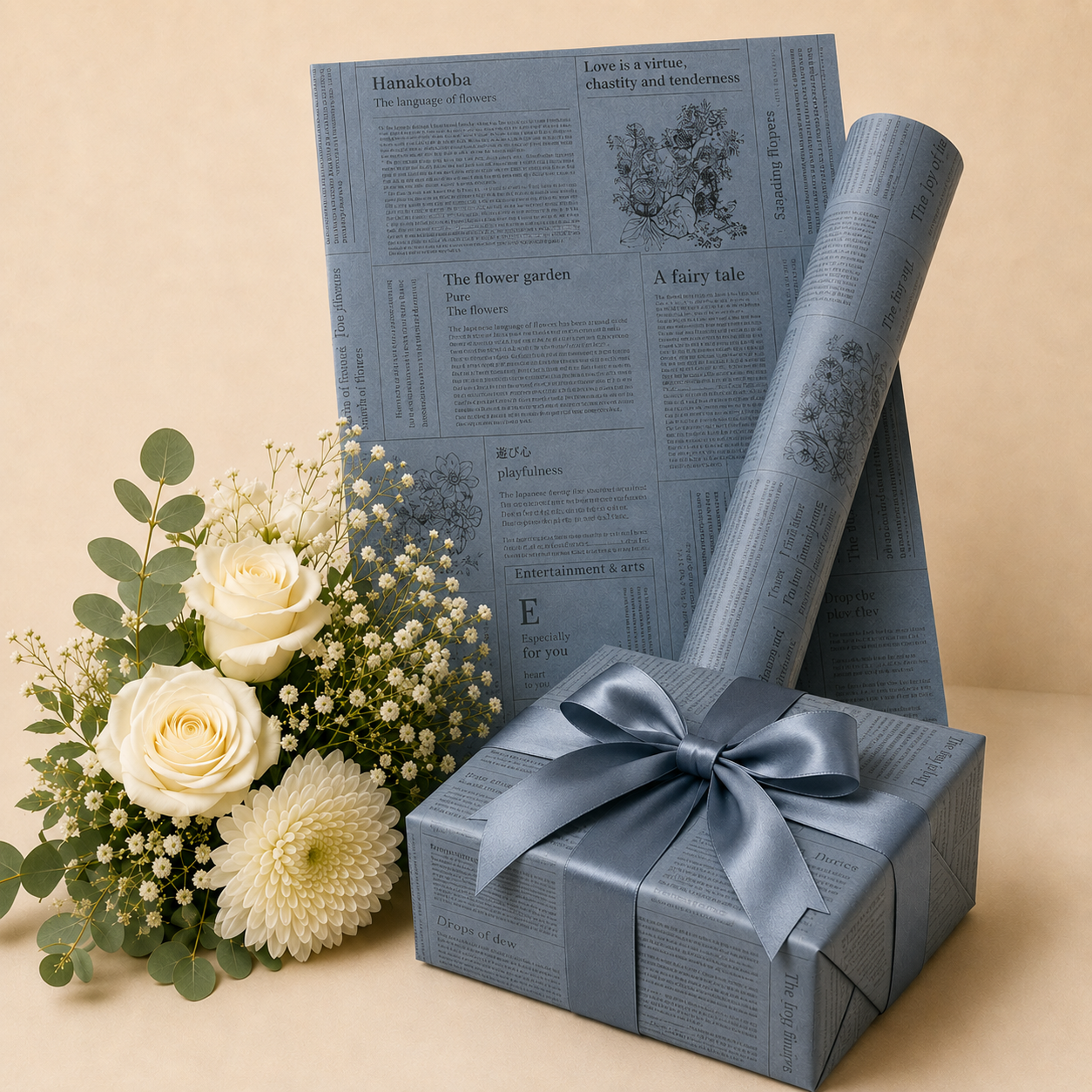 Printed Unique and best Quality Gift Flower and booked Wrapping Sheet. - Image 3