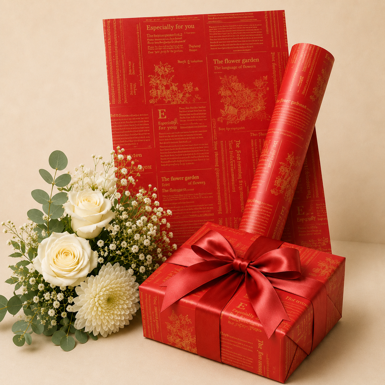 Printed Unique and best Quality Gift Flower and booked Wrapping Sheet. - Image 4