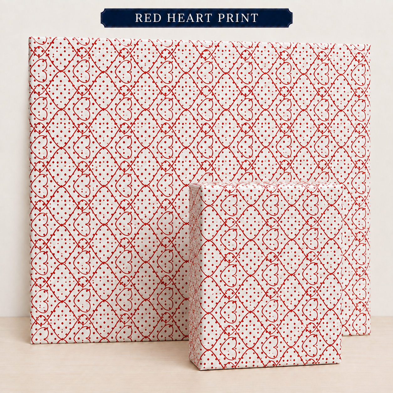 New Heart Printed Gift Flower and Booked Wrapping Sheet. - Image 3