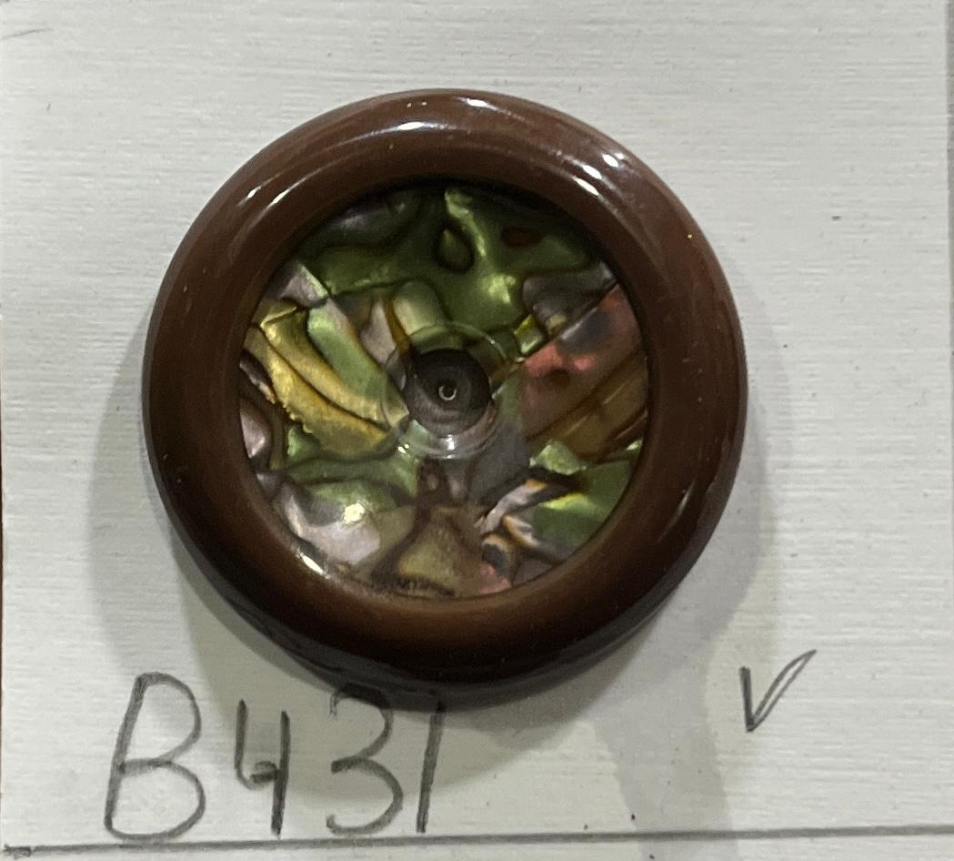Shell Mosaic Button – Brown - Image 3