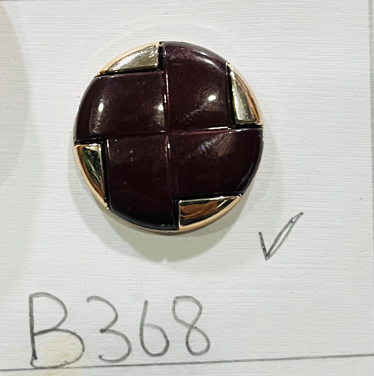 Premium Brown Mosaic Button – Gold Accent. - Image 3