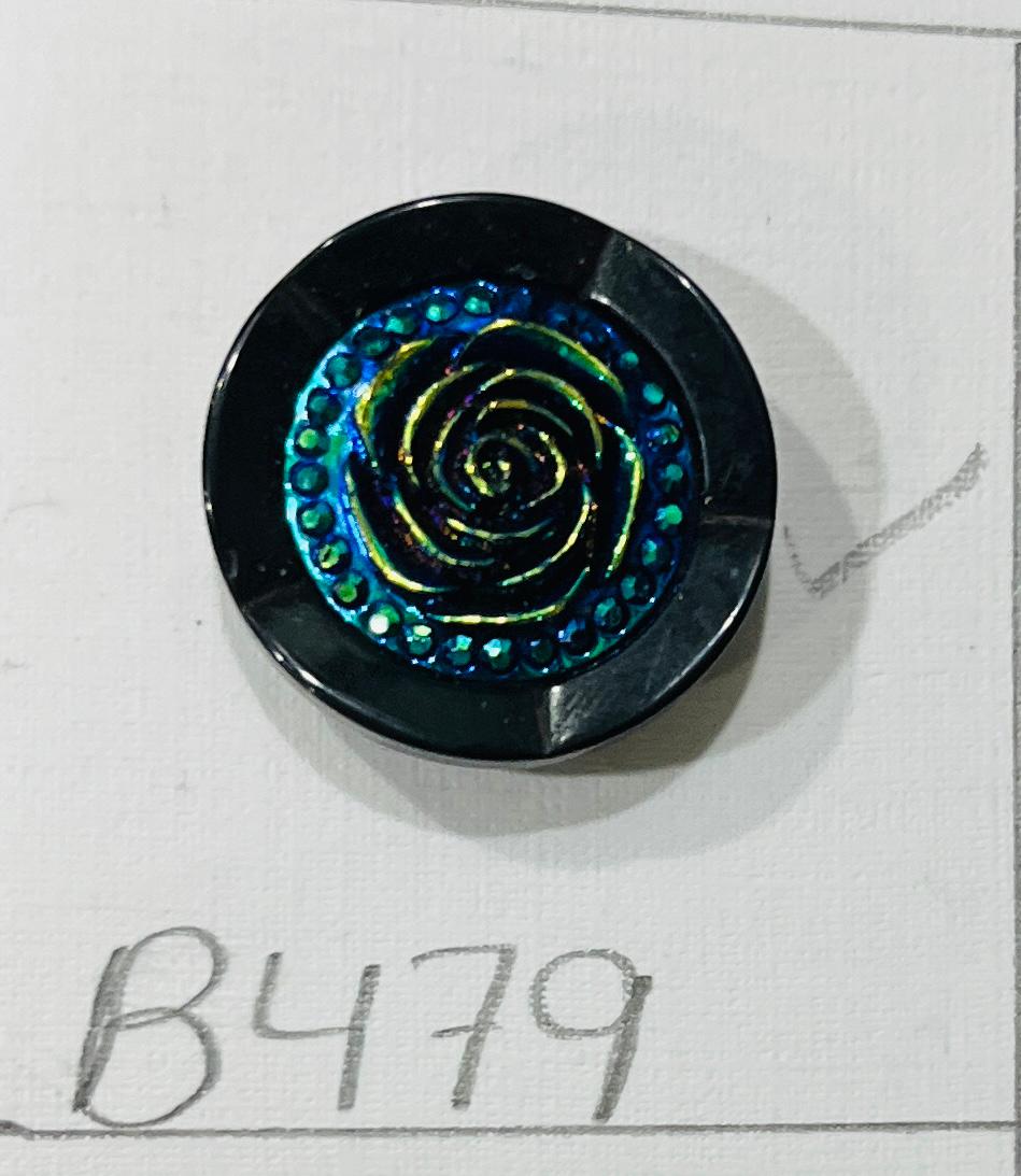 Premium Black – Elegant Spiral Design Button. - Image 2