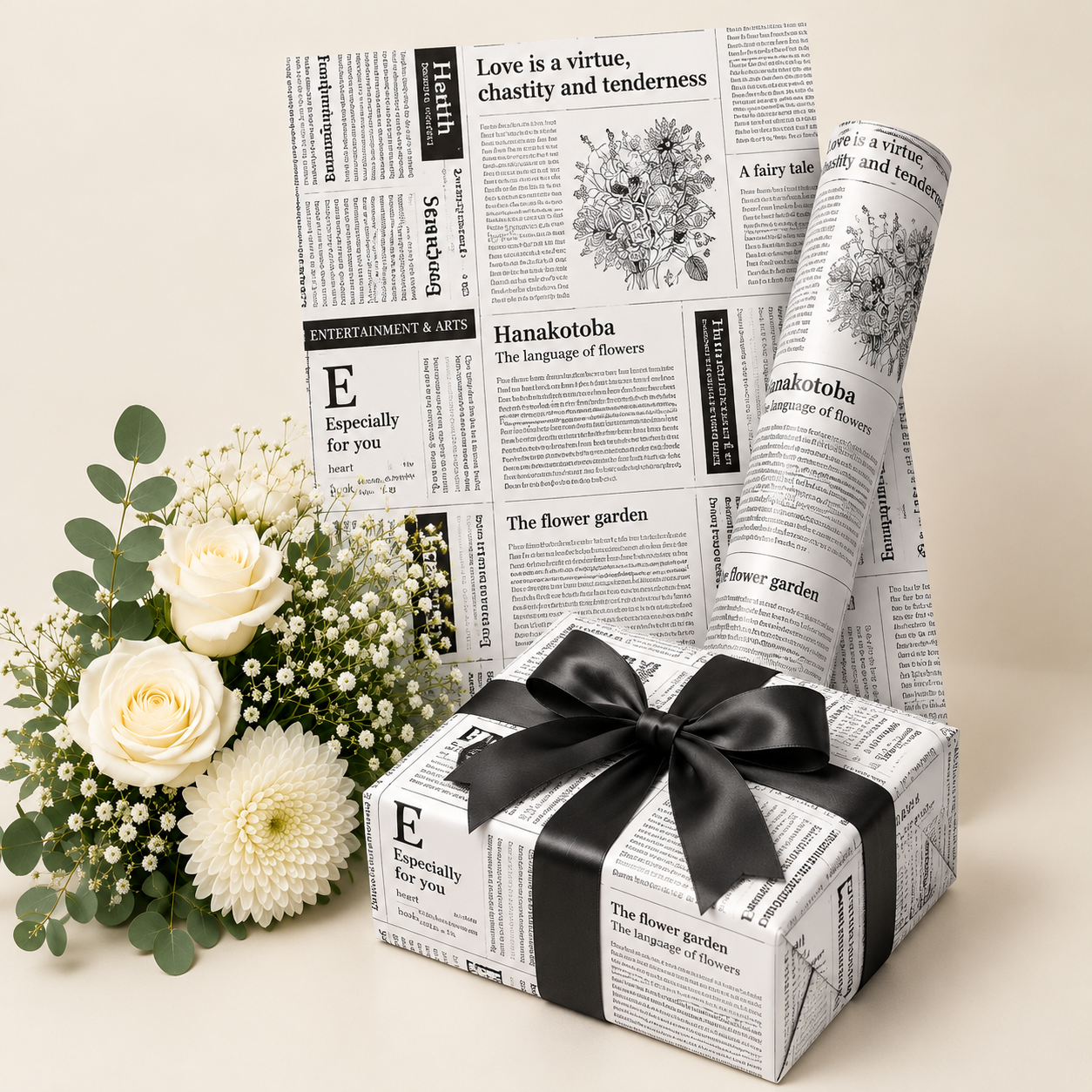Printed Unique and best Quality Gift Flower and booked Wrapping Sheet. - Image 5