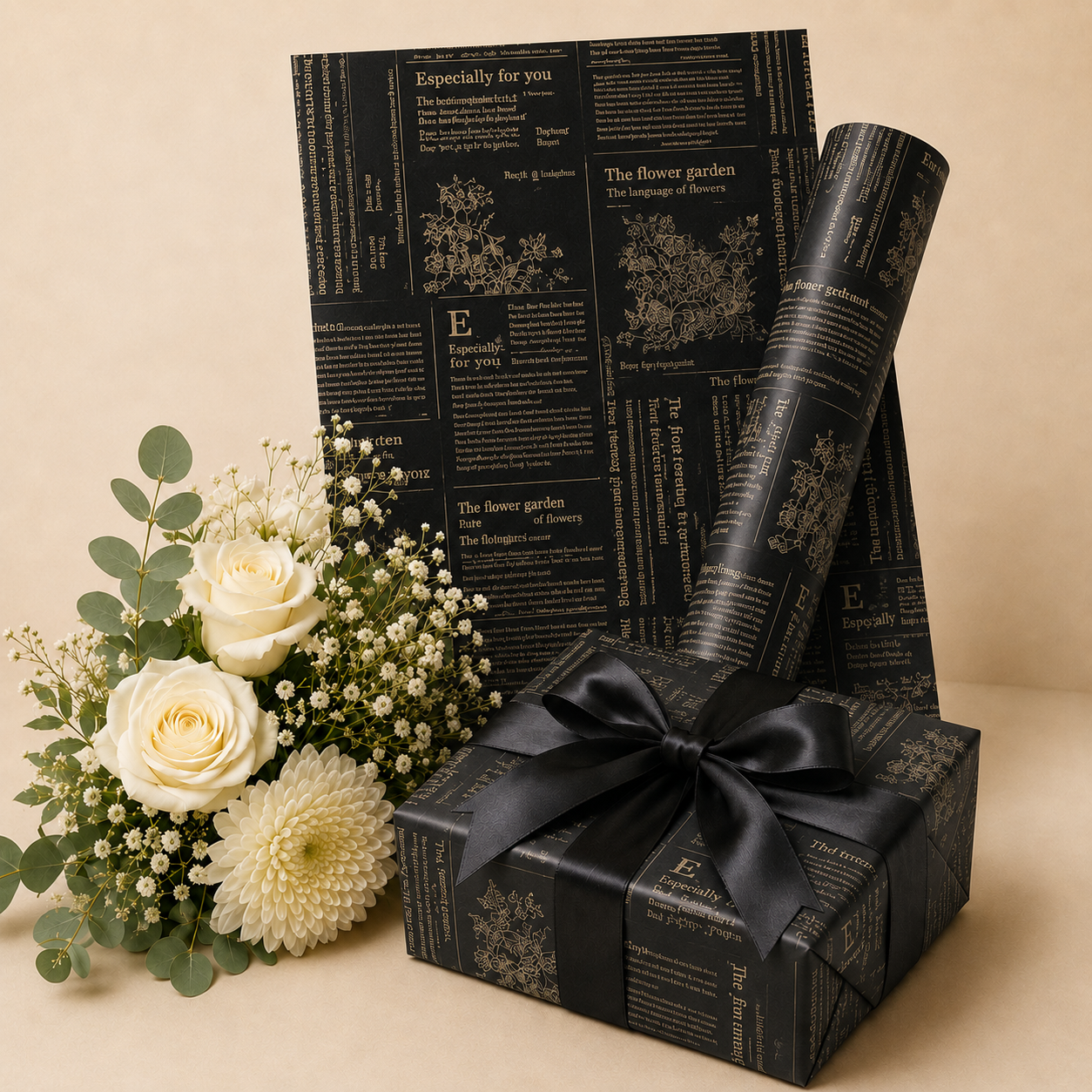 Printed Unique and best Quality Gift Flower and booked Wrapping Sheet. - Image 6