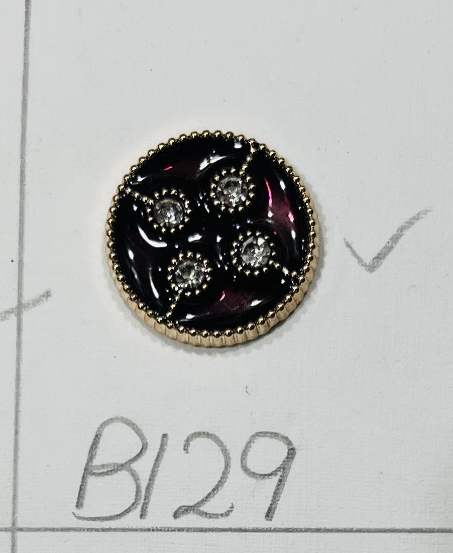 Premium Black & Gold Decorative Apparel Button. - Image 2