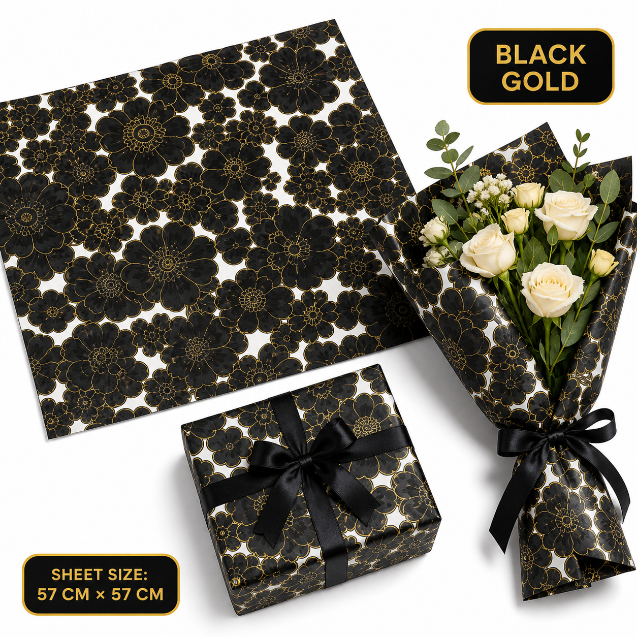 Premium Printed Gift Flower and Booked Wrapping Sheets. - Image 3