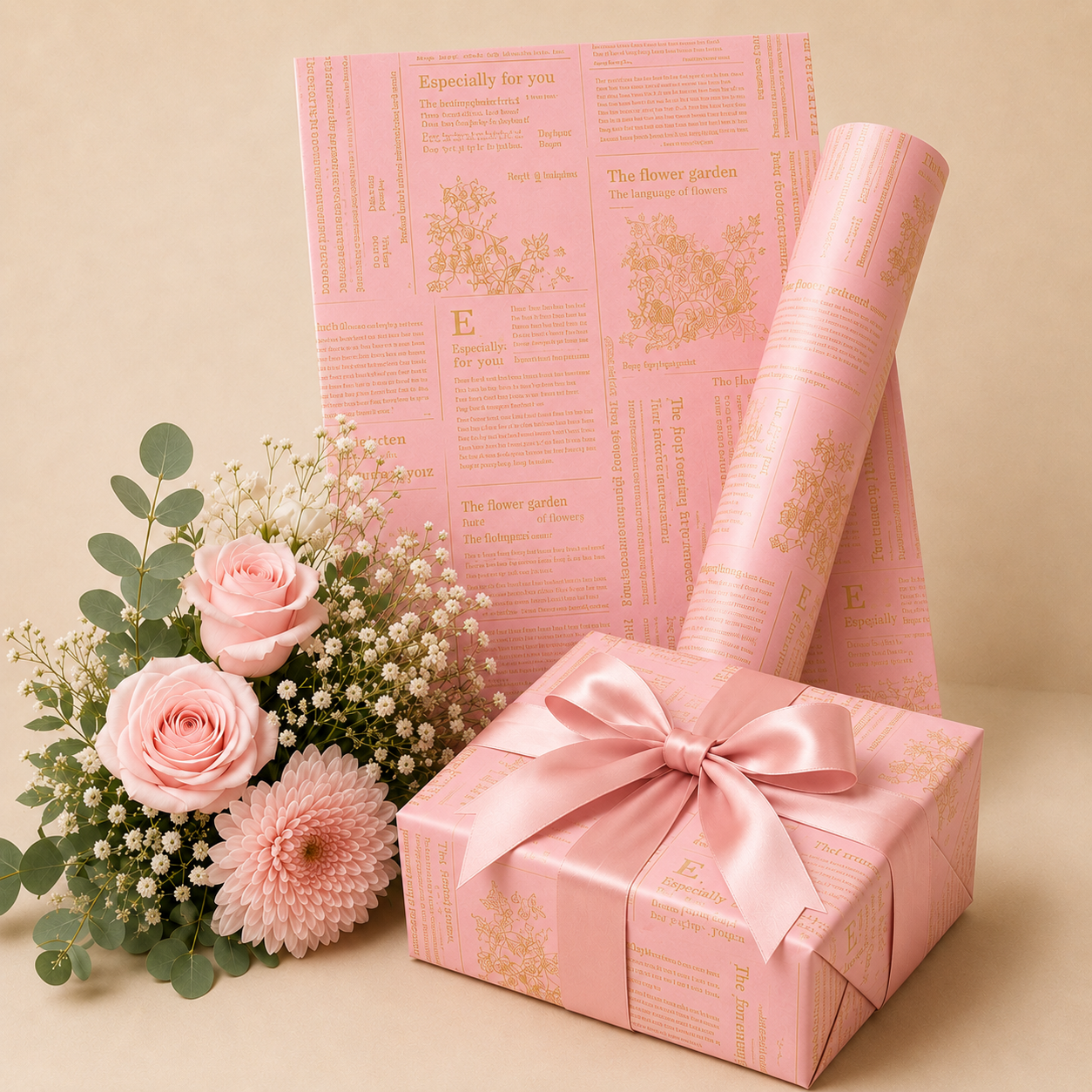 Printed Unique and best Quality Gift Flower and booked Wrapping Sheet. - Image 7
