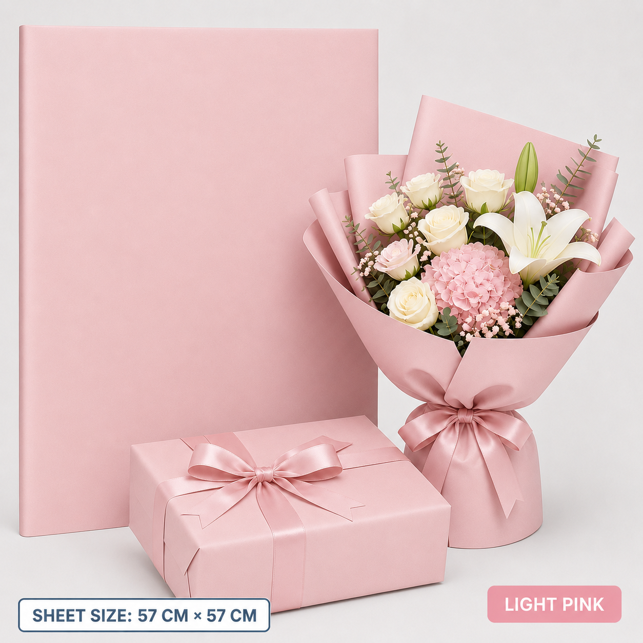 Elegant Plain Gift Flower and Booked Wrapping Sheets - Image 9